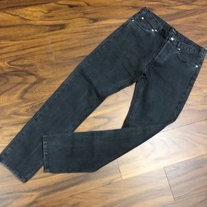 A.P.C. Black wash denim jeans